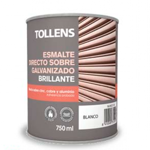 TOLLENS: Esmalte directo sobre galvanizado brillante para aluminio, cobre y latón