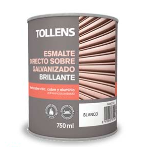 TOLLENS: Esmalte directo sobre galvanizado brillante para aluminio, cobre y latón