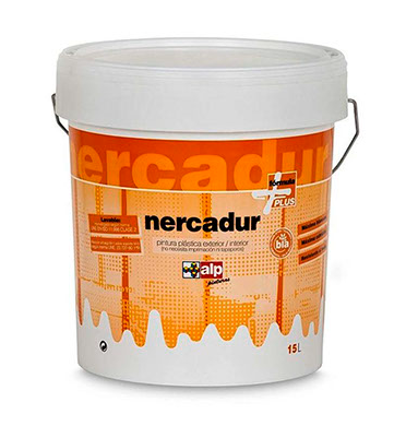 Nercadur: Pintura plástica de paredes, techos y fachadas de un blanco luminoso, muy lavable y excelente cubrición