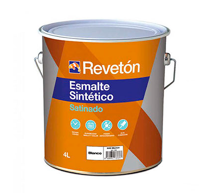 Revetón: Esmalte sintético satinado con efecto anticorrosivo, buena cubrición y retención del color. En 250 ml, 750 ml y 4 L. Coloreable en máquina.